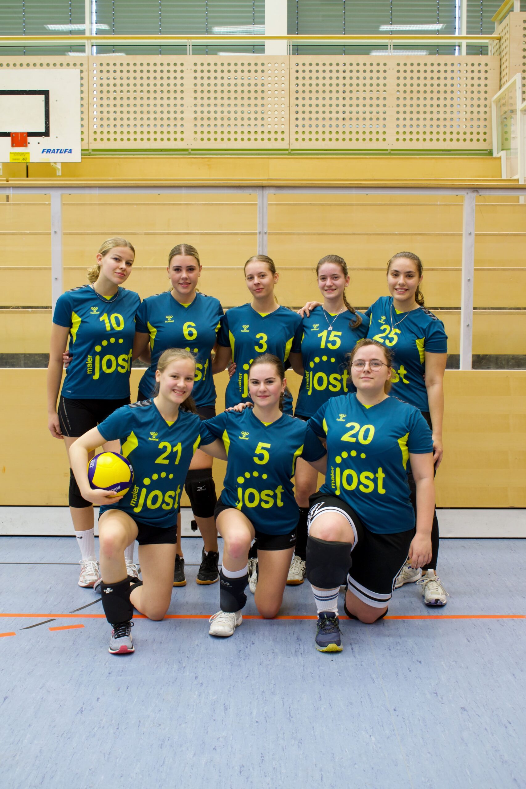 U20 Volleballerinen Mannschaftsbild